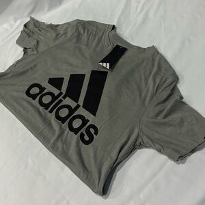 Adidas Charcoal Tee with Bold Black Logo